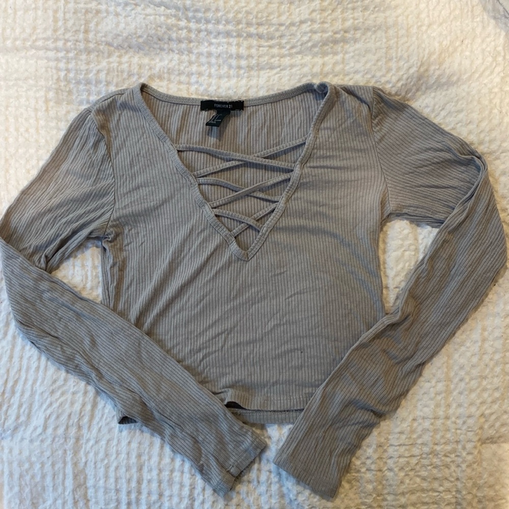 Grey Forever 21 Top